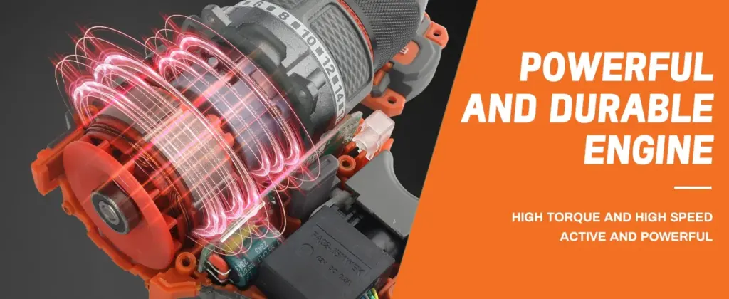 Close-up of a powerful and durable engine with high torque and speed.